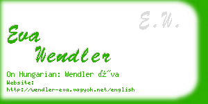 eva wendler business card